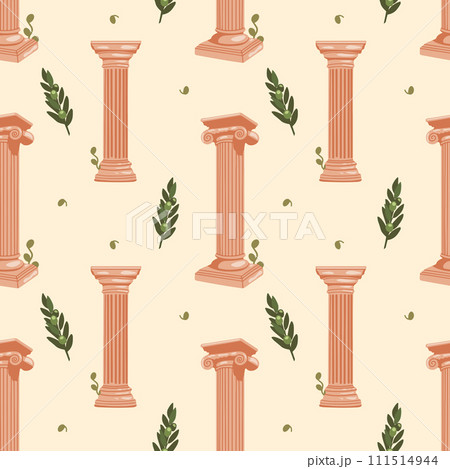 Seamless pattern with antique ancient Greek elements for a unique museum design 111514944