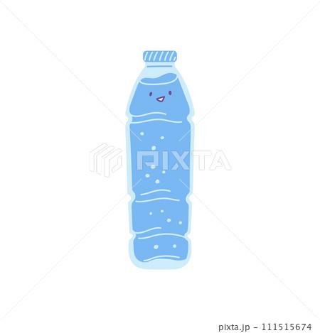 Water bottle character vector illustration on isolated background. Water bottle character vector illustration on isolated background. 111515674