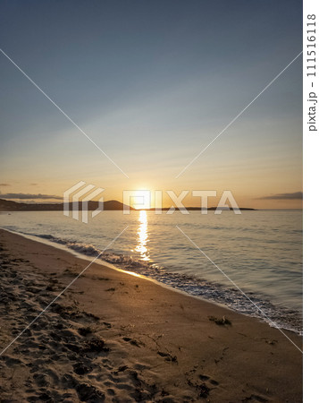 Beautiful sunset at Portnoo Narin beach in County Donegal - Ireland 111516118