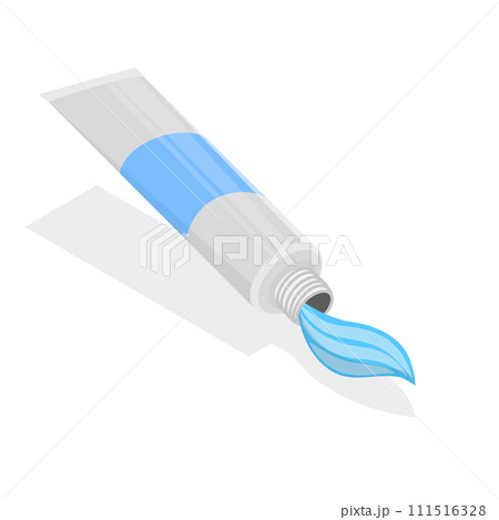 3D Isometric Flat Vector Set of Toothpaste Of Different Tastes. Item 1 111516328