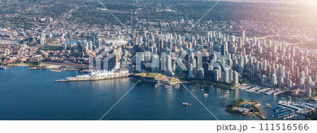 Downtown Vancouver, British Columbia, Canada. Aerial Panorama Downtown Vancouver, British Columbia, Canada. Aerial Panorama 111516566