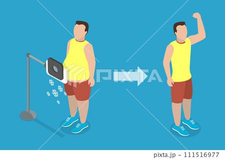 3D Isometric Flat Vector Illustration of Cryolipolysis 3D Isometric Flat Vector Illustration of Cryolipolysis 111516977
