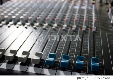 Console of the professional mixer - music, concert 111517588