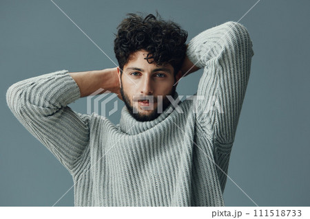 Expression male casual background men person model portrait attractive isolated young handsome 111518733