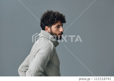 Man confident person male beard face fashion attractive adult portrait young Man confident person male beard face fashion attractive adult portrait young 111518741