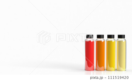 The juice in bottles glass png for drink concept 3d rendering. 111519420