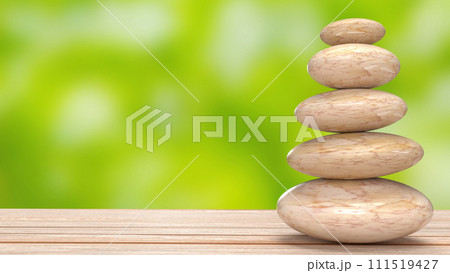 The Stones stack for zen or spa concept 3d rendering. 111519427