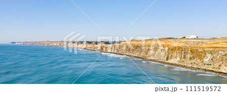 「千葉県」ドローンで屛風ヶ浦を撮影 111519572