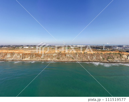 「千葉県」ドローンで屛風ヶ浦を撮影 111519577