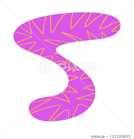Cute abstract shapes and doodle elements cutout, collage designs. Graphic art. Flat vector illustration isolated on white background. 111520652