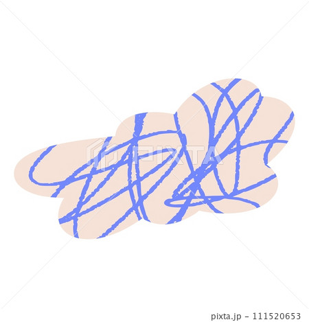 Cute abstract shapes and doodle elements cutout, collage designs. Graphic art. Flat vector illustration isolated on white background. 111520653