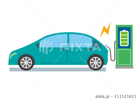 充電する電気自動車 111521621