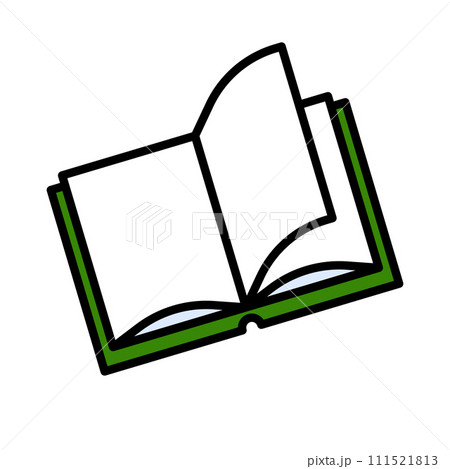 開いている本のアイコン。ベクター。 111521813