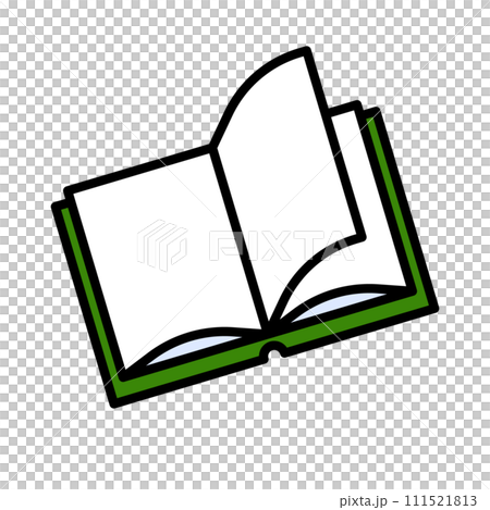 開いている本のアイコン。ベクター。 111521813