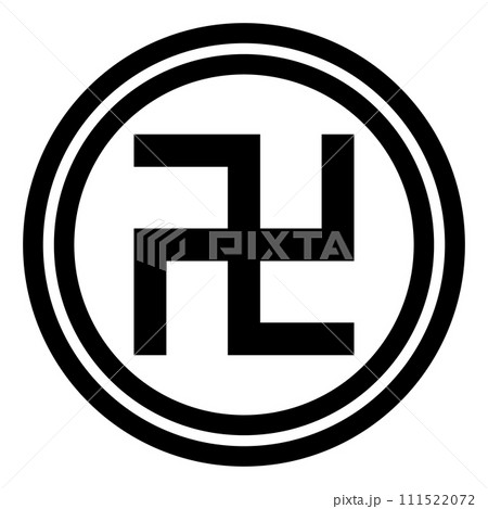 卍のアイコン。寺院の地図記号。ベクター。 111522072