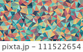 グリーンとオレンジ系ポリゴンの背景 111522654