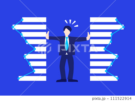 営業成績に追われるビジネスマン 営業成績に追われるビジネスマン 111522914