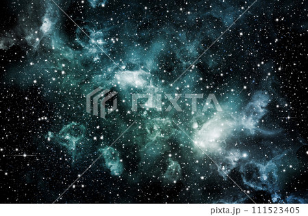 Galaxy in universe and atmosphere with little stars at dark background. 111523405