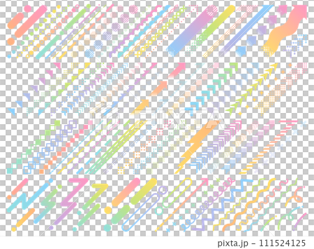 Colorful gradient upward-sloping line and arrow decoration set Colorful gradient upward-sloping line and arrow decoration set 111524125