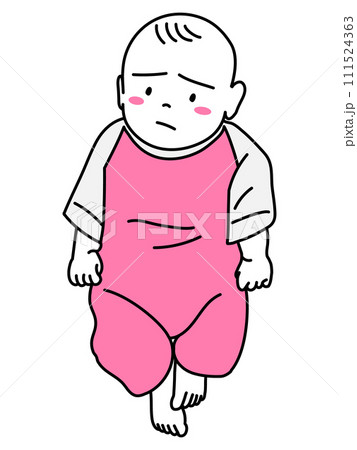 少し機嫌の悪いの赤ちゃん 111524363
