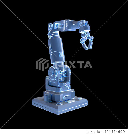 Ai robotic arm isolated on black background 111524600