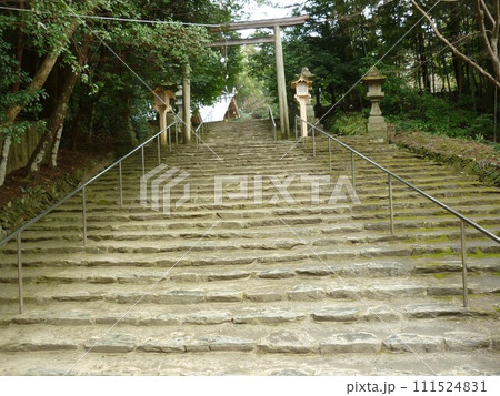 山口大神宮の内宮と外宮へと続く参道 山口大神宮の内宮と外宮へと続く参道 111524831