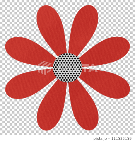 Cute simple red flower 111525159