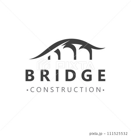 Minimalist Bridge logo suitable for building and construction workers vector Minimalist Bridge logo suitable for building and construction workers vector 111525532