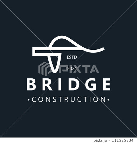 Minimalist Bridge logo suitable for building and construction workers vector Minimalist Bridge logo suitable for building and construction workers vector 111525534