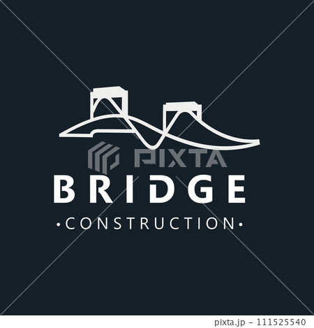 Minimalist Bridge logo suitable for building and construction workers vector Minimalist Bridge logo suitable for building and construction workers vector 111525540