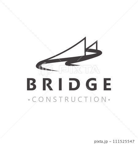 Minimalist Bridge logo suitable for building and construction workers vector Minimalist Bridge logo suitable for building and construction workers vector 111525547