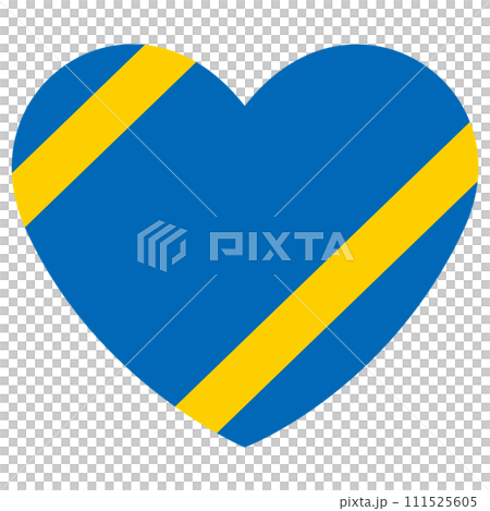 イラスト素材　リボン掛けのハート 111525605