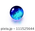 日本地図を中心とした球体のイラスト 111525644