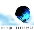 地球儀状の日本を中心とした世界地図 111525648