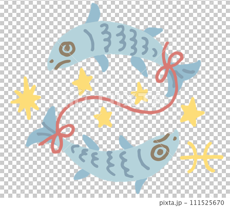 12星座雙魚座插畫 111525670