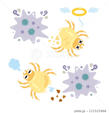 浮遊するダニのフンとダニの死骸イメージ 111525866