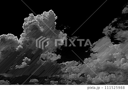 3D画像パステル調アート青空と白い雲 真夏の入道雲 積螺雲56 111525988