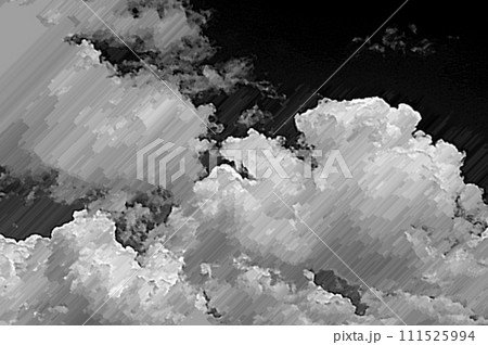 3D画像パステル調アート青空と白い雲 真夏の入道雲 積螺雲60 111525994