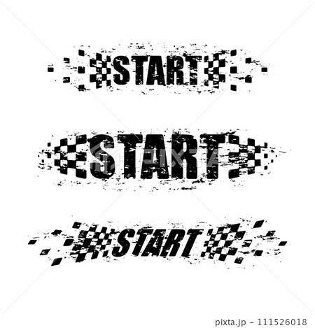 Checkered grunge start flags set Checkered grunge start flags set 111526018