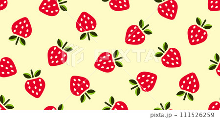 いちご柄の壁紙 背景素材 いちご柄の壁紙 背景素材 111526259