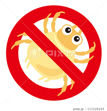 ダニの禁止マーク ダニの禁止マーク 111526285