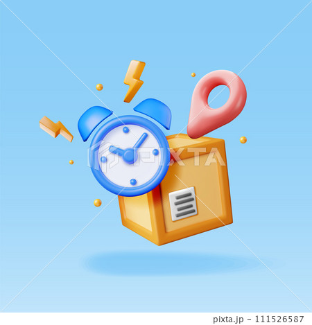 3D Carton Packaging Box with Alarm Clock 111526587