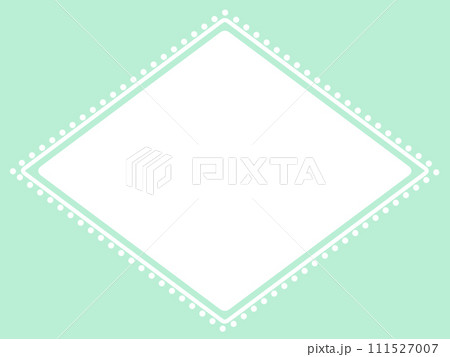 ひし形のフレーム　グリーン 111527007