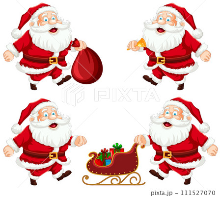 Festive Santa Claus Vector Illustrations Festive Santa Claus Vector Illustrations 111527070