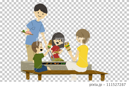 一家人在燒烤 111527287