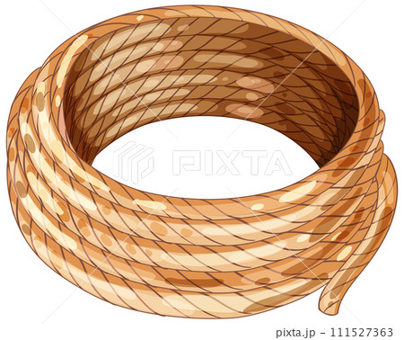 Coiled Rope Vector Illustration 111527363