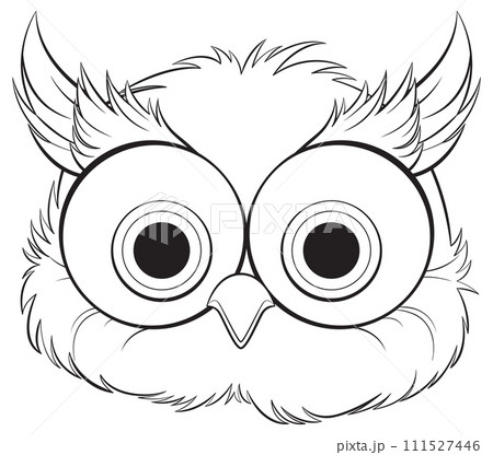 Whimsical Owl with Horned Feathers 111527446