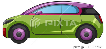 Colorful Compact Car Vector Illustration Colorful Compact Car Vector Illustration 111527478