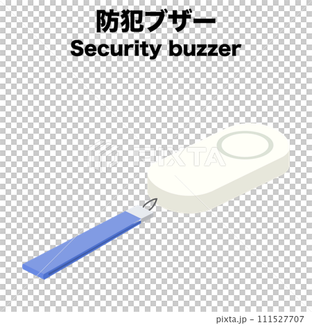 Isometric illustration of a security buzzer 111527707