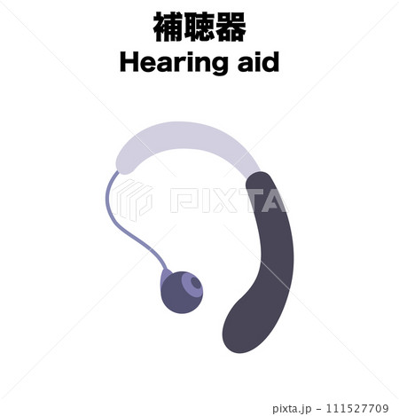 アイソメトリックで描いた補聴器のイラスト 111527709